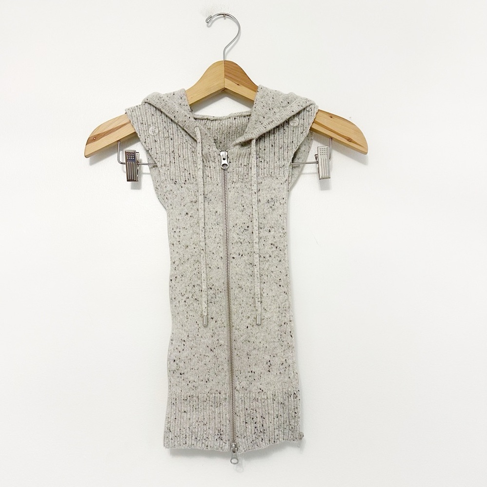 Veronica Beard Gray Hooded cashmere insert